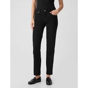GAP Woman's Classic Straight Black Jeans Stretchy Regular Standard Size 6 NEW